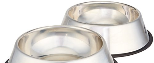 AmazonBasics Stainless Steel Dog Bowl – Set of 2