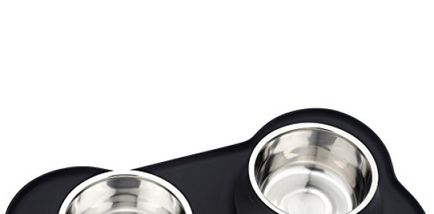 URPOWER Dog Bowls Stainless Steel Dog Bowl with No Spill Non-Skid Silicone Mat 53 oz Feeder Bowls Pet Bowl for Dogs Cats and Pets