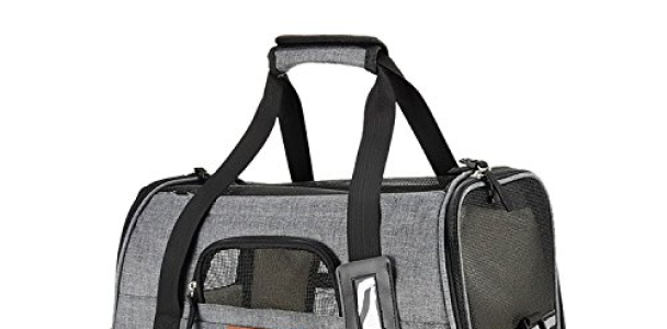 Premium Pet Travel Carrier, Airline Approved, Soft Sided, Comes with Two Pet Mats, Perfect for Small Dogs and Cats (Charcoal Grey)
