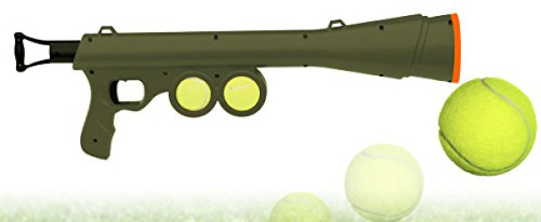 OxGord BazooK-9 Tennis Ball Launcher Gun with 2 Squeaky Balls