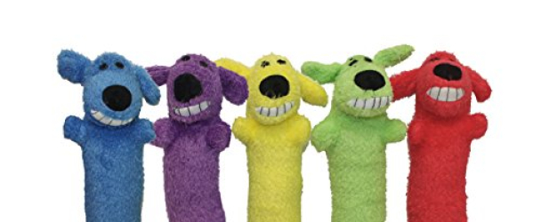 Loofa Dog 12″ Plush Dog Toy, Colors May Vary