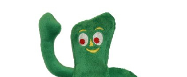 Multipet Gumby Plush Filled Dog Toy, 9-Inch