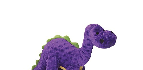 goDog Just For Me Bruto with Chew Guard Technology Plush Dog Toy, Purple