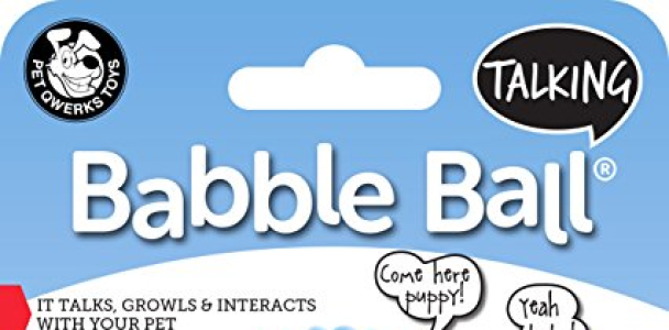 Pet Qwerks Talking Babble Ball Dog Toy