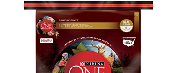 Purina ONE SmartBlend True Instinct with a Blend of Real Turkey & Venison NATURAL Adult Dry Dog Food – (1) 27.5 lb. Bag