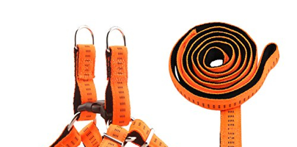 URPOWER Dog Harness Durable dog Leash Heavy Duty & Adjustable Dog Collar Anti-Twist Dog Leash Harness for Small Medium & Large Dogs Perfect for Walking Running Training (L (17″-27.5″ Chest Girth))