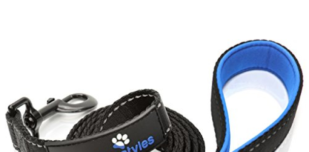 Extra Heavy Duty Dog Leash by Paw Lifestyles – 3mm Thick – 6ft Long, Soft Padded Handle For Comfort – Perfect Leash for Medium and Large Dogs