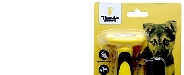 Thunderpaws Best Professional De-shedding Tool and Pet Grooming Brush, D-Shedz for Breeds of Dogs, Cats with Short or Long Hair, Small, Medium and Large