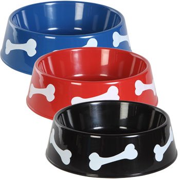 TBC HOME DECOR Round Plastic Pet Bowls - 9 3/4 inch - 3 color set