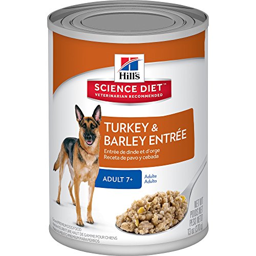 Hill's Science Diet Adult 7  Turkey & Barley Entrée Canned Dog Food, 13 oz, 12-pack