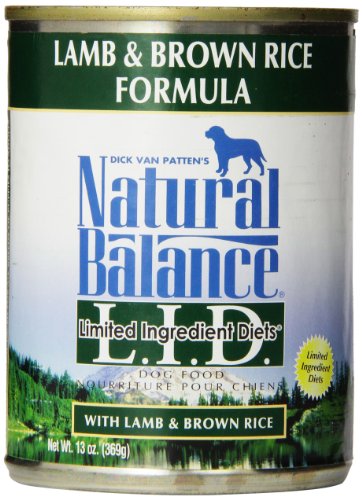 Natural Balance Limited Ingredient Diets, Lamb and Brown Rice Formula, Canned Dog Food, 13-Ounce, Pack of 12
