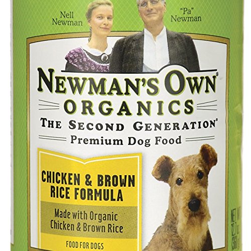 Newman's Own Organic Dog Food, Canned Chicken & Brown Rice Formula, 12.7 oz