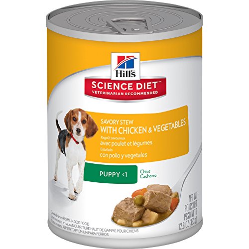 Hill's Science Diet Puppy Savory Stew with Chicken & Vegetables Canned Dog Food,12.8 oz,12 pack