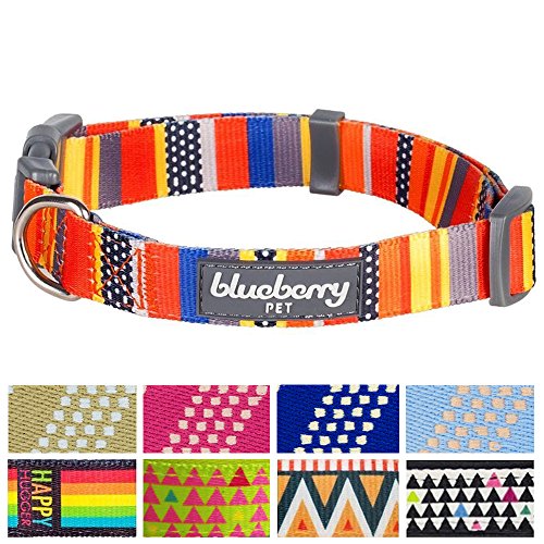 Blueberry Pet Nautical Flags Inspired Designer Basic Dog Collar, Neck 14.5