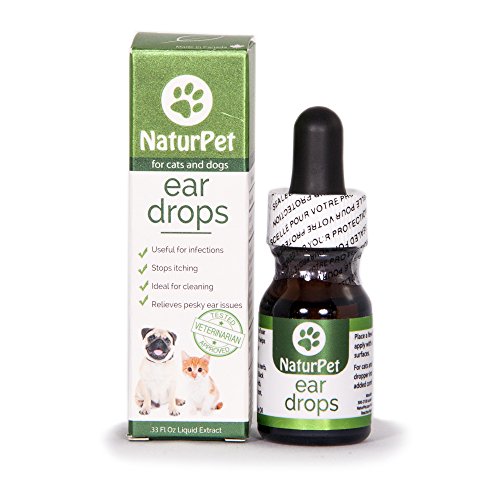 NaturPet Ear Drops | Natural Ear Infection Medicine For Dogs | Ear Mites Cats | Dog Ear Cleaner | Cat Ear Cleaner | Helps with Wax, Yeast, Itching & Unpleasant Odors